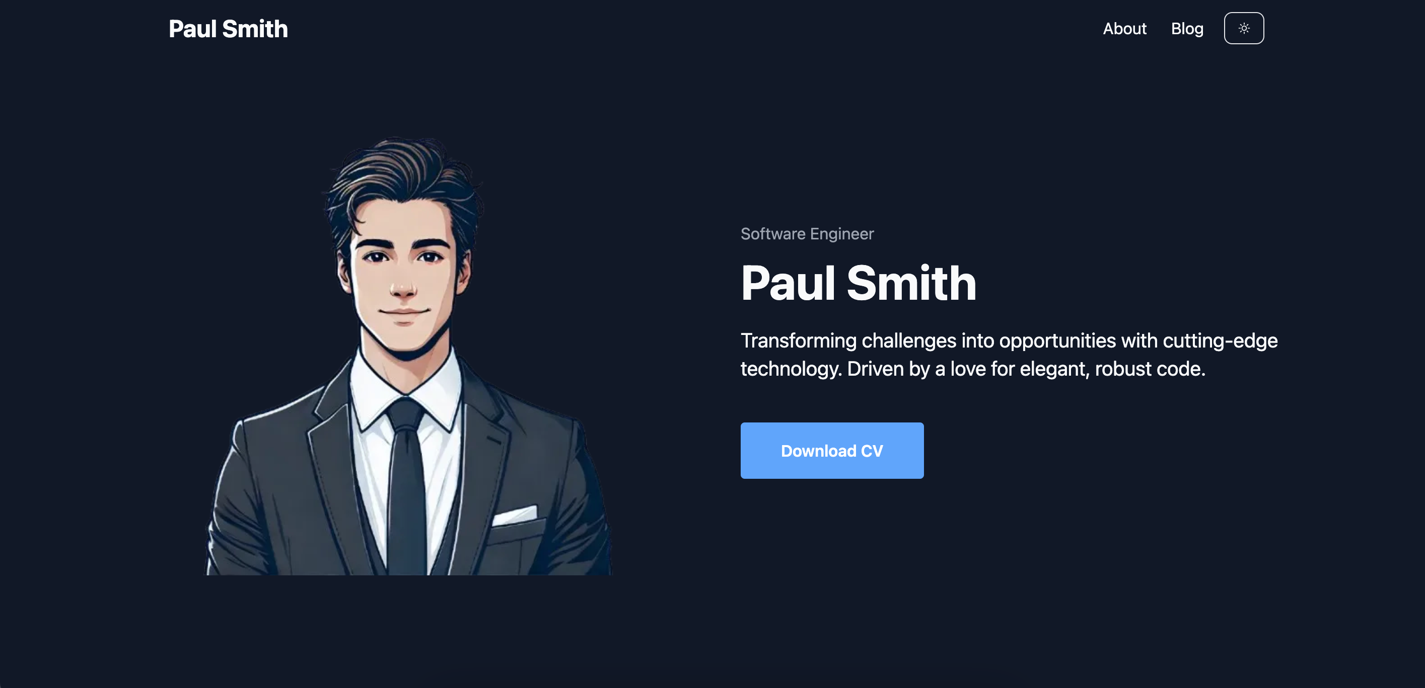 Astro Resume Theme preview
