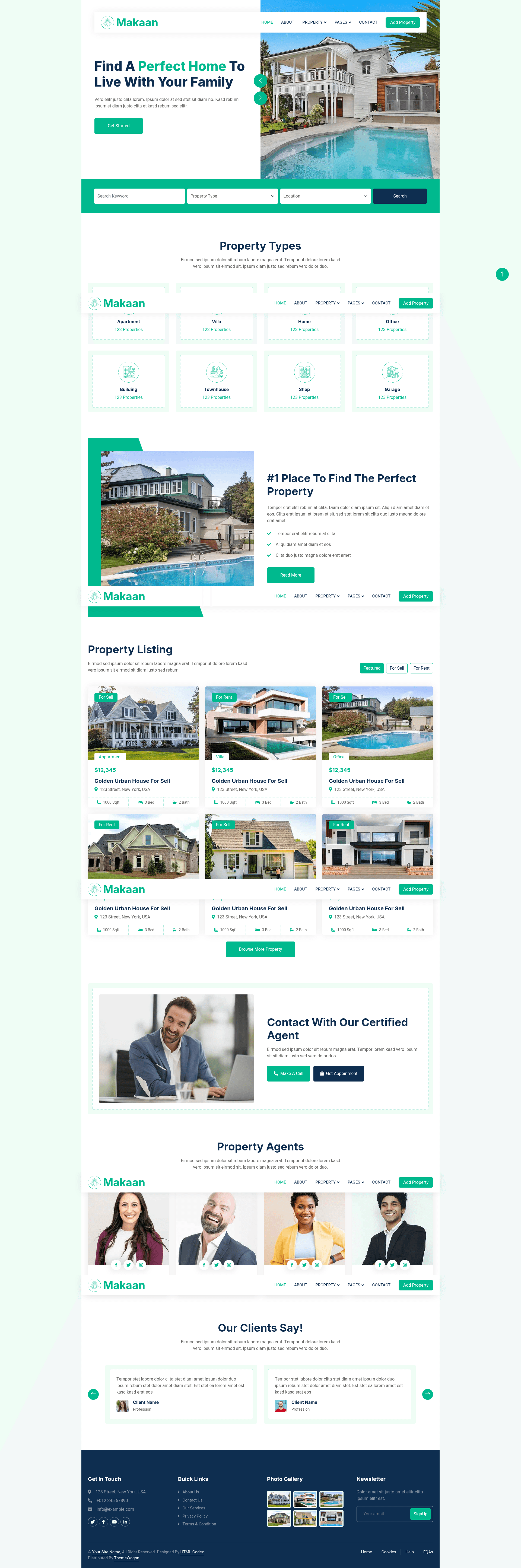 screenshot of Makaan on template0.com