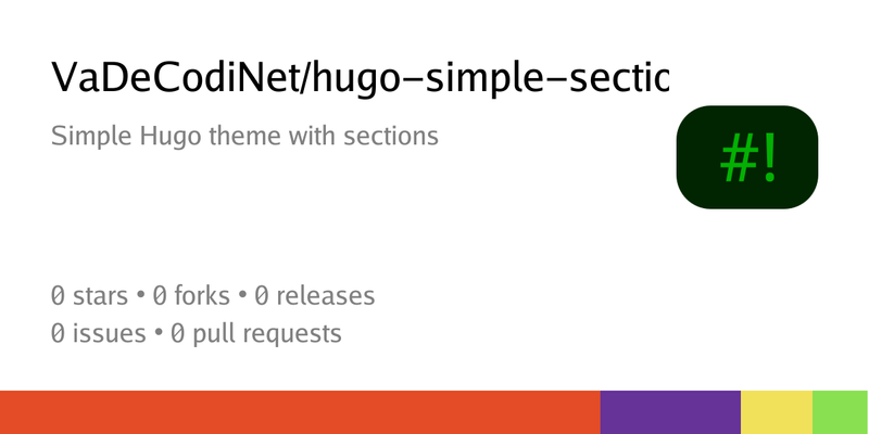 Image for hugo-simple-sections on template0.com Image for hugo-simple-sections on template0.com