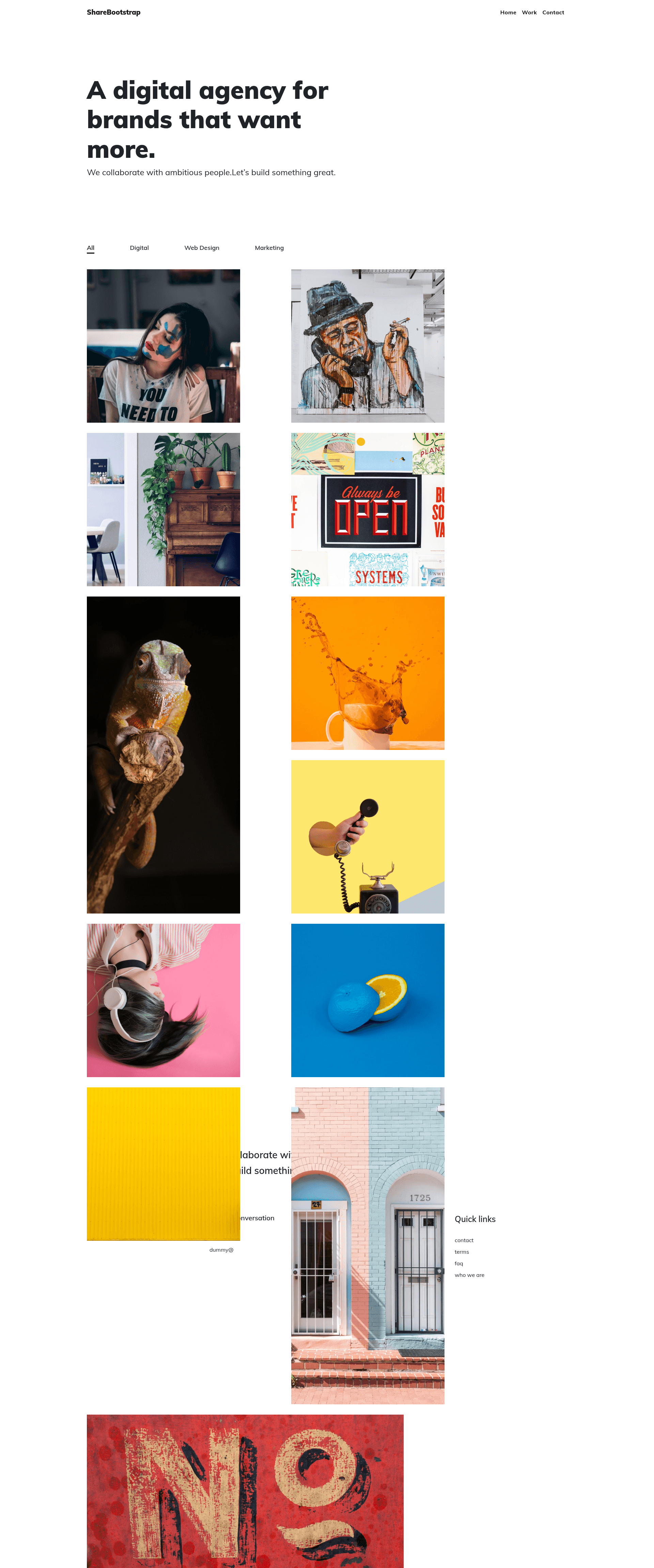 screenshot of Minimis on template0.com