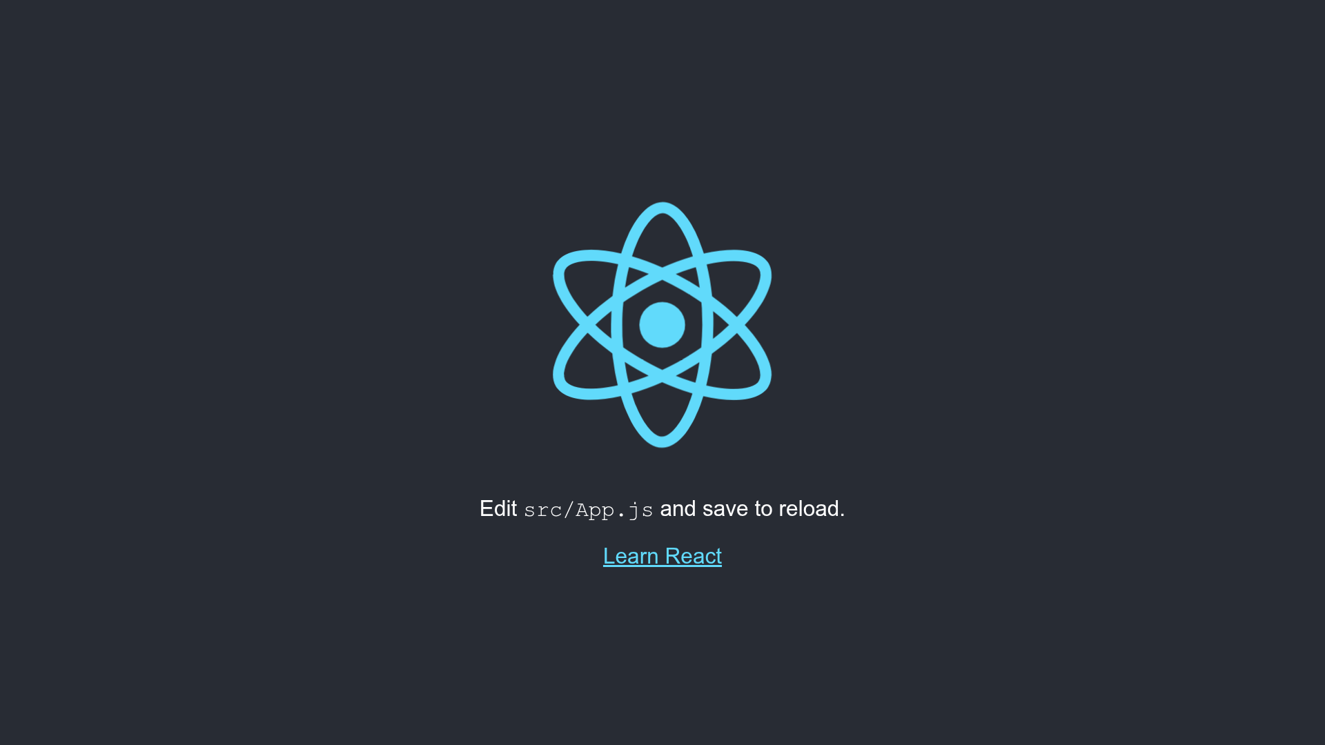 screenshot of Create React App on template0.com