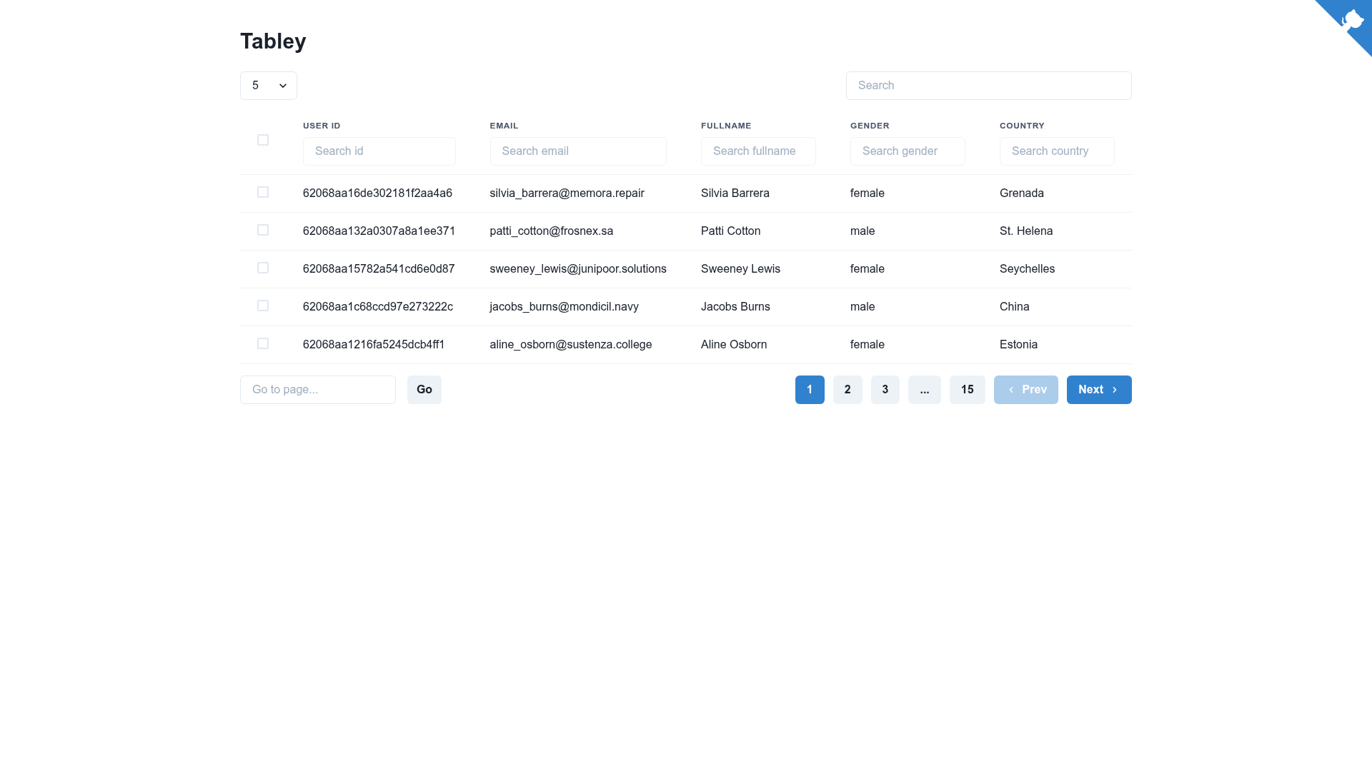 screenshot of Next Tabley on template0.com