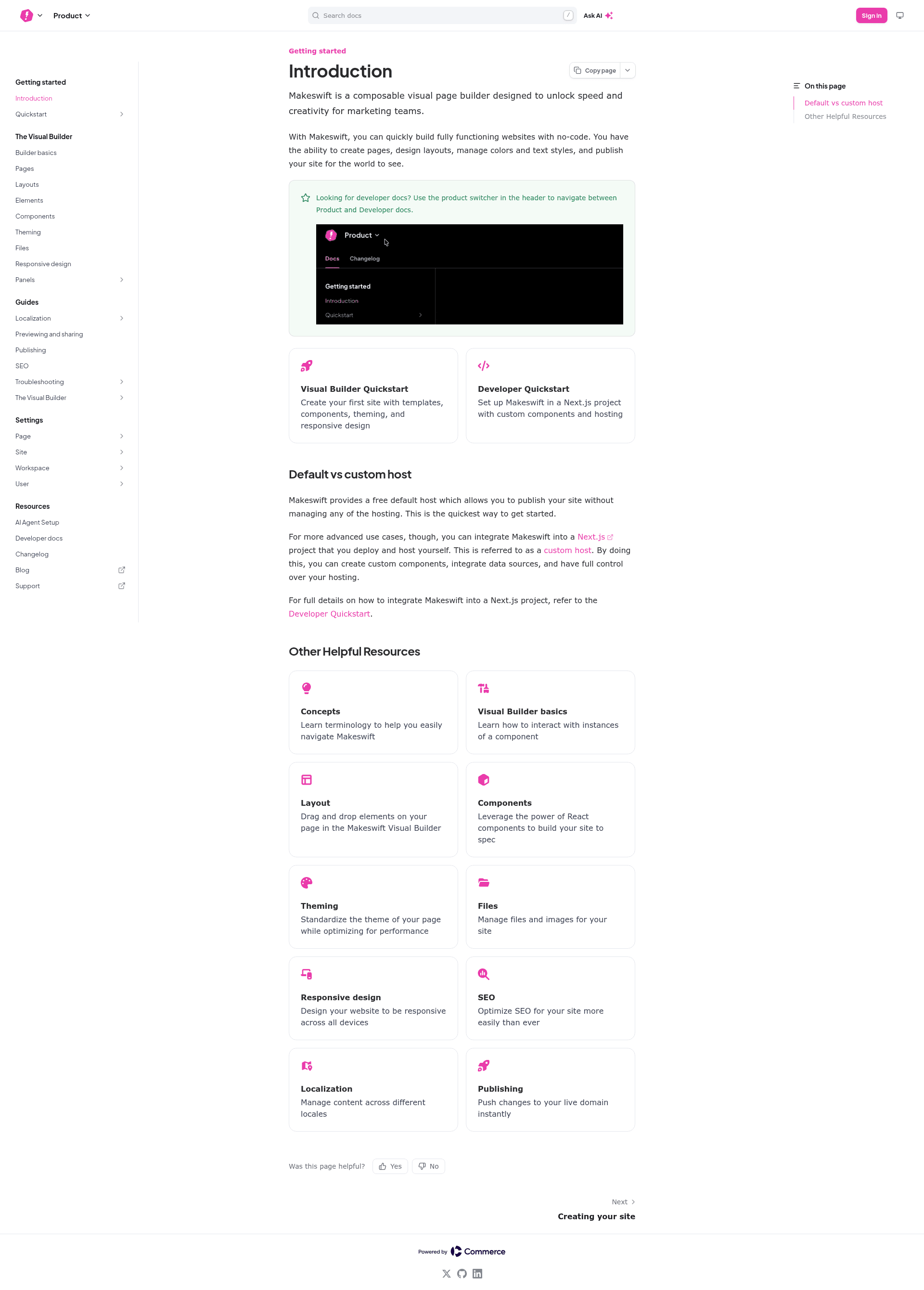 screenshot of Makeswift Next.js Starter on template0.com