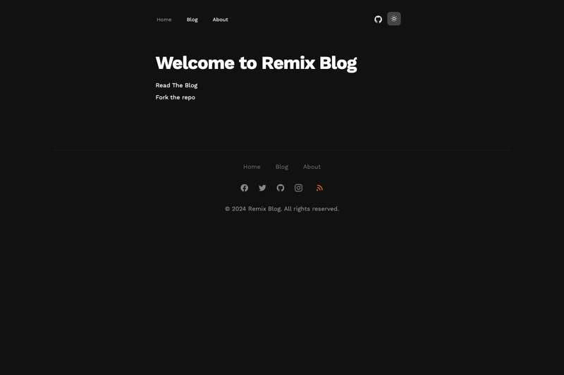 Image for Remix Blog Stack on template0.com Image for Remix Blog Stack on template0.com