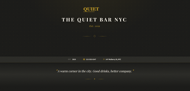 Image for Quiet Bar Theme on template0.com Image for Quiet Bar Theme on template0.com
