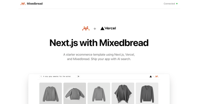 Image for Vercel Integration Ecommerce Demo on template0.com