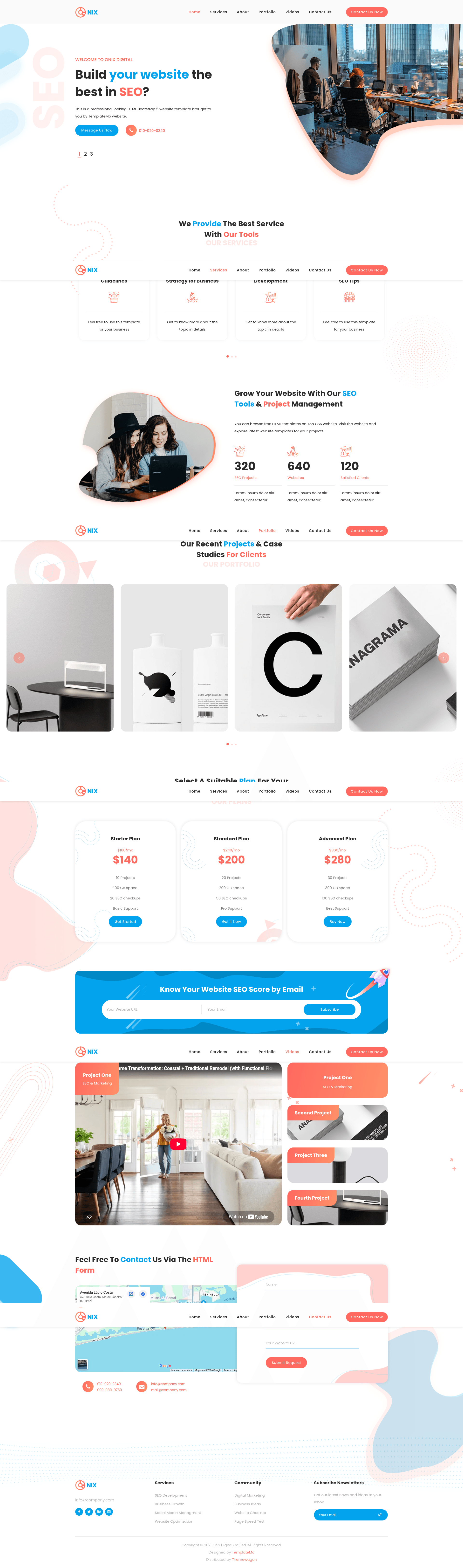 screenshot of Onix – Free Bootstrap 5 HTML5 SEO & Digital Marketing Website Template on template0.com