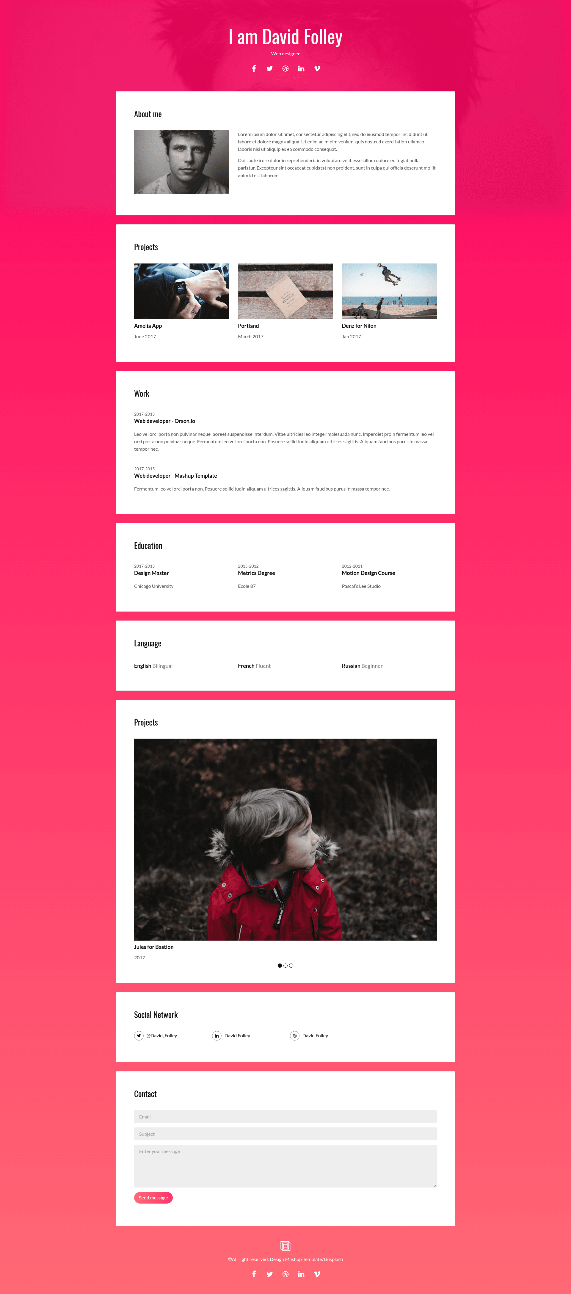 screenshot of Energy on template0.com