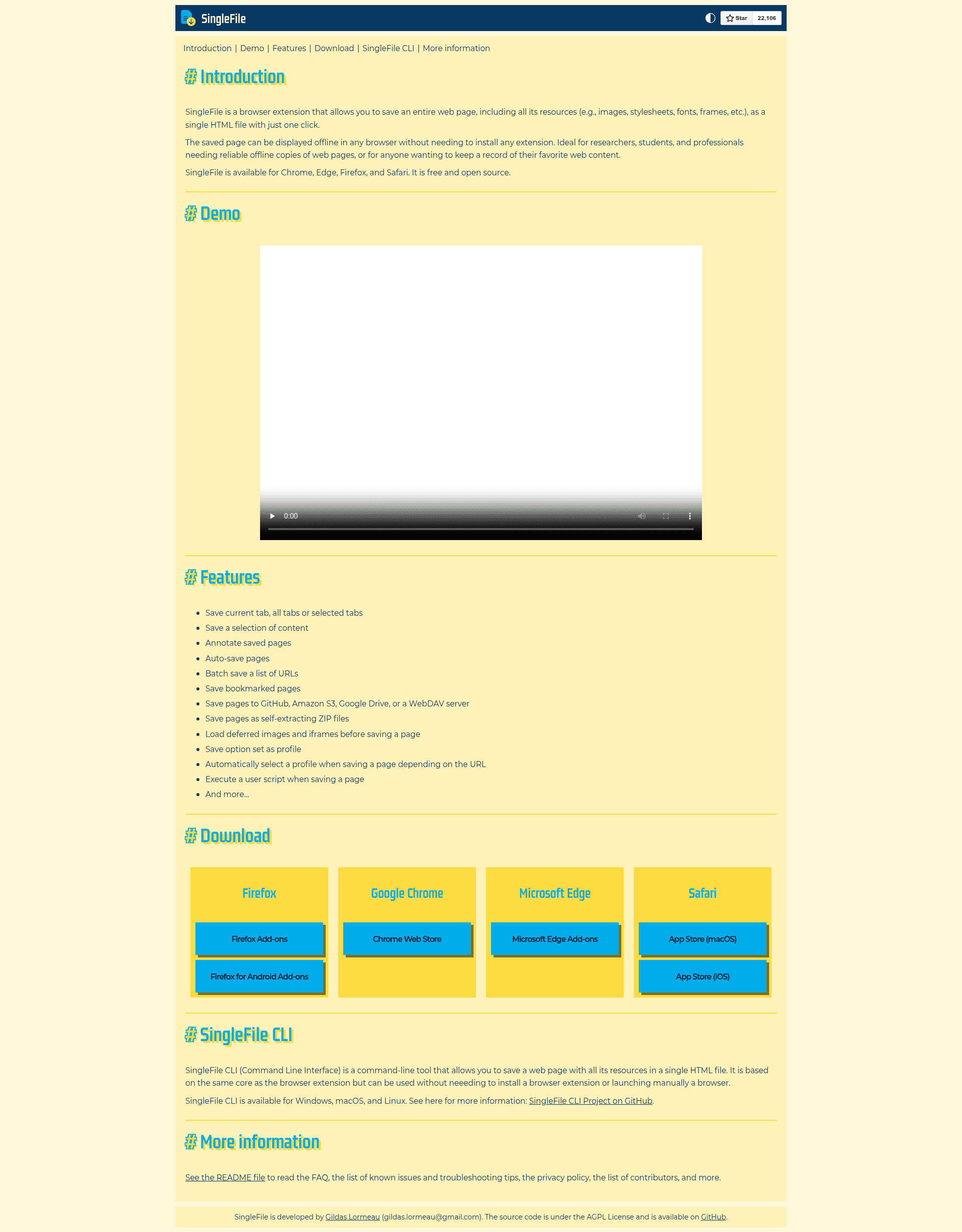 screenshot of SingleFile on template0.com