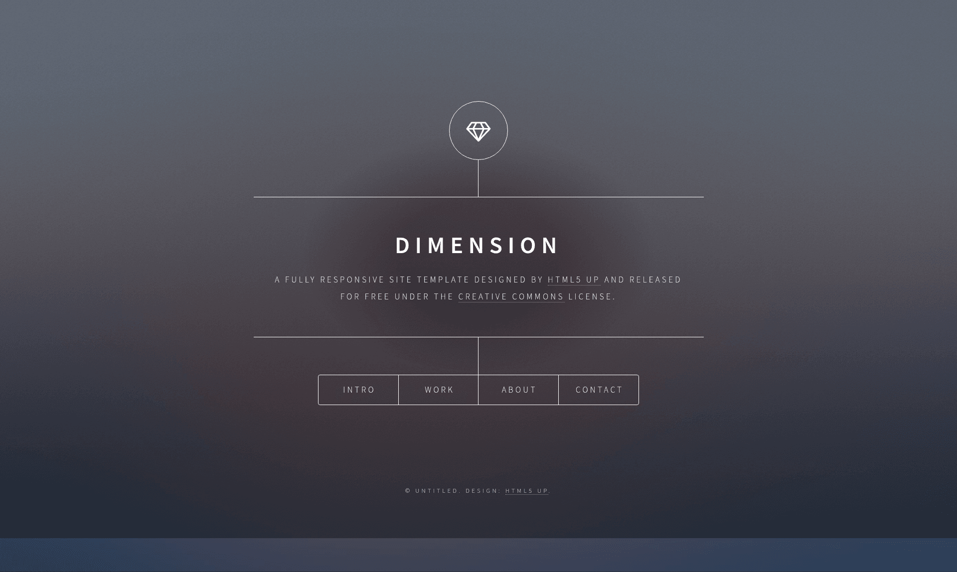 screenshot of Dimension - Free Responsive HTML5 Personal Portfolio Website Template on template0.com