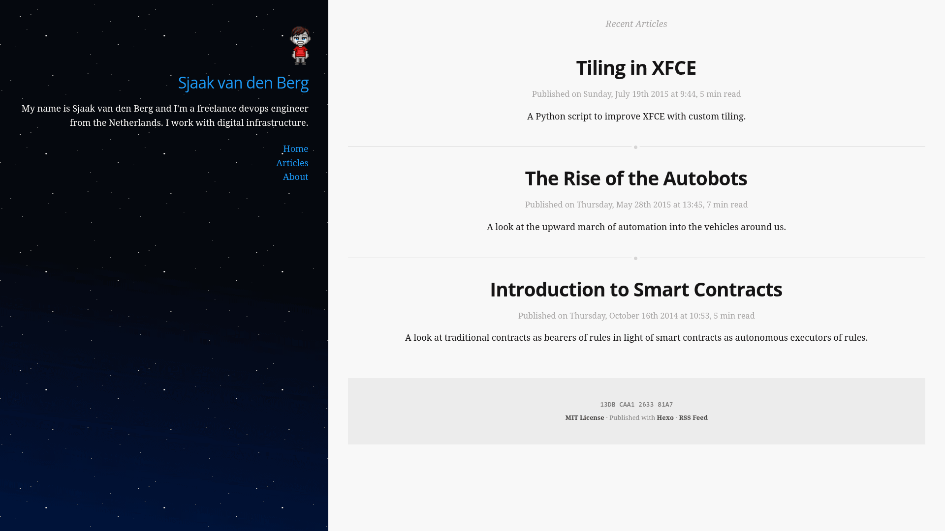 screenshot of Flexy on template0.com