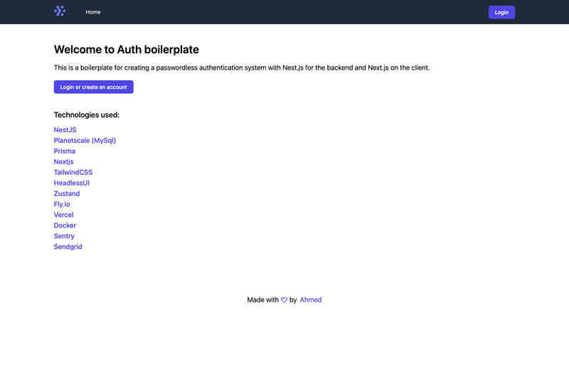 Image for Auth Boilerplate Nextjs on template0.com