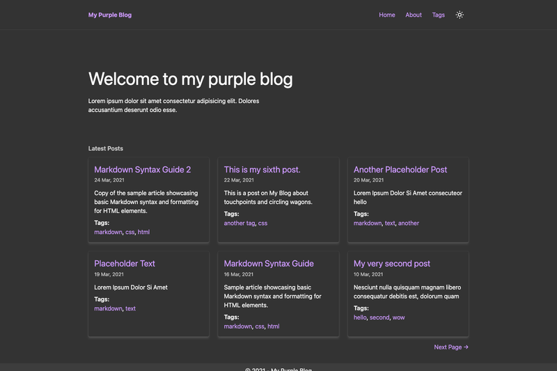 Image for Eleventy Stylus Blog Theme on template0.com