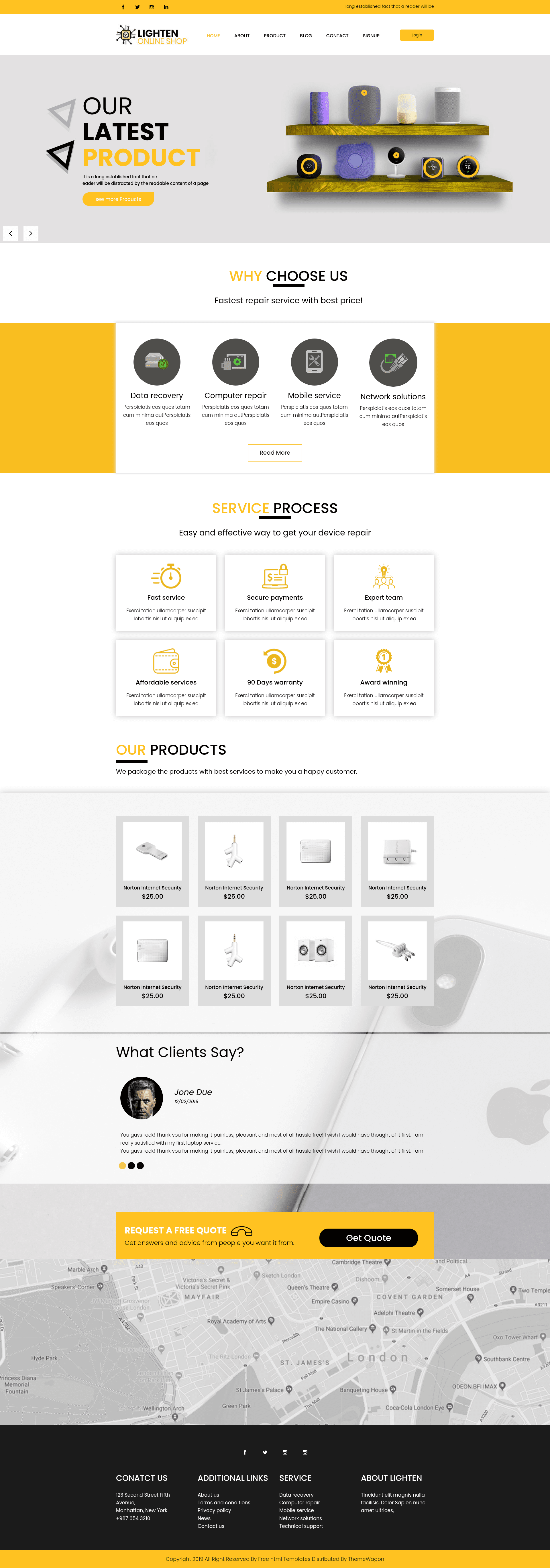 screenshot of Lighten on template0.com