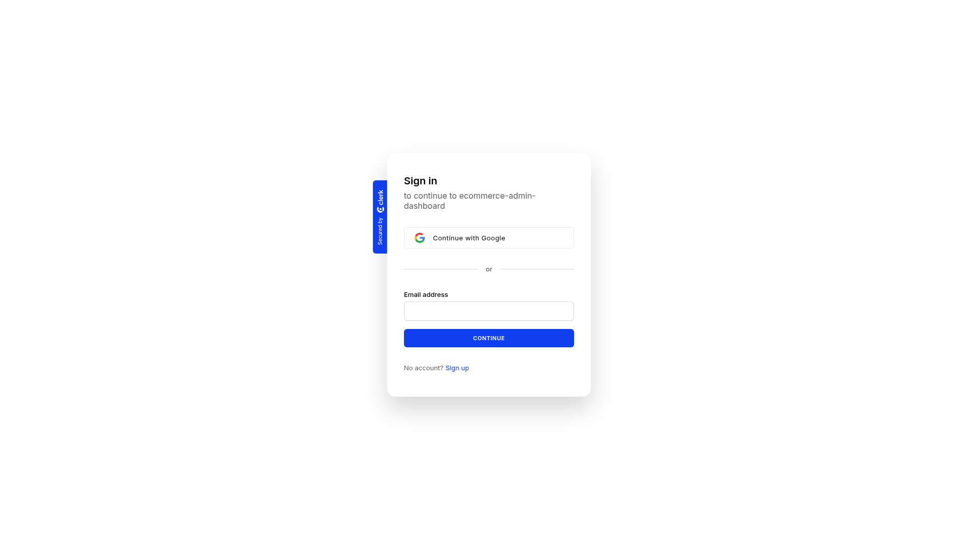 screenshot of Ecommerce CMS Dashboard on template0.com