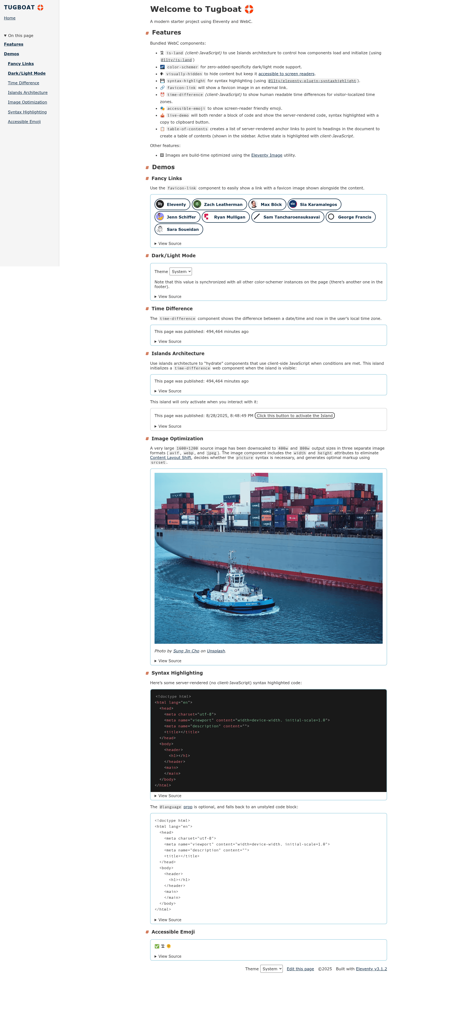 screenshot of Tugboat on template0.com