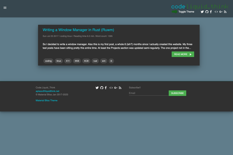 Image for Material Bliss Jekyll Theme on template0.com Image for Material Bliss Jekyll Theme on template0.com