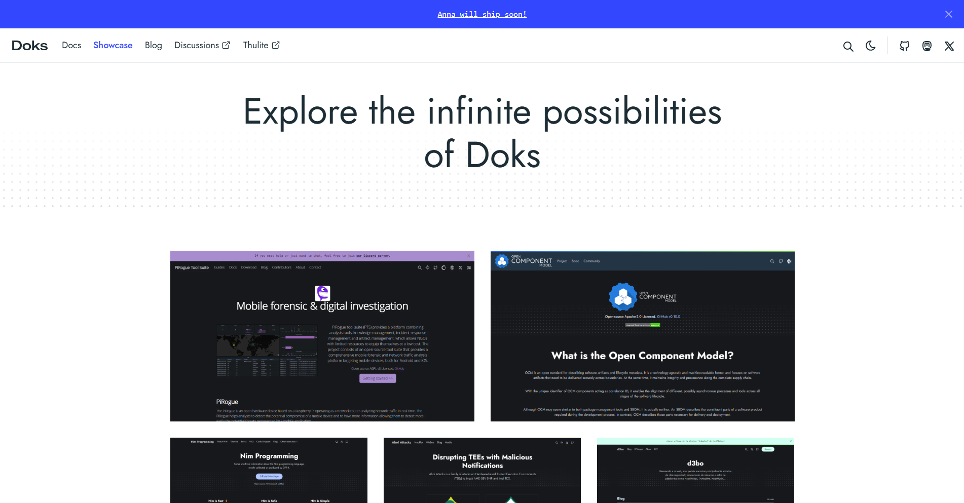 Image for Doks(documentation hugo template) on template0.com