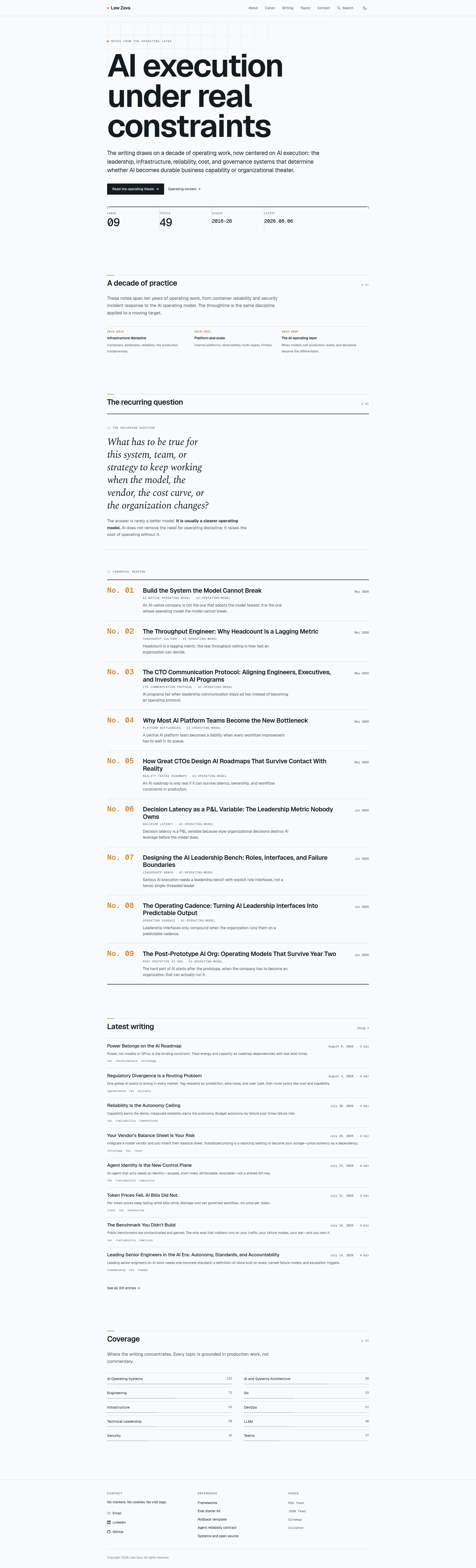 screenshot of Hugo Tailwind Nord Theme on template0.com