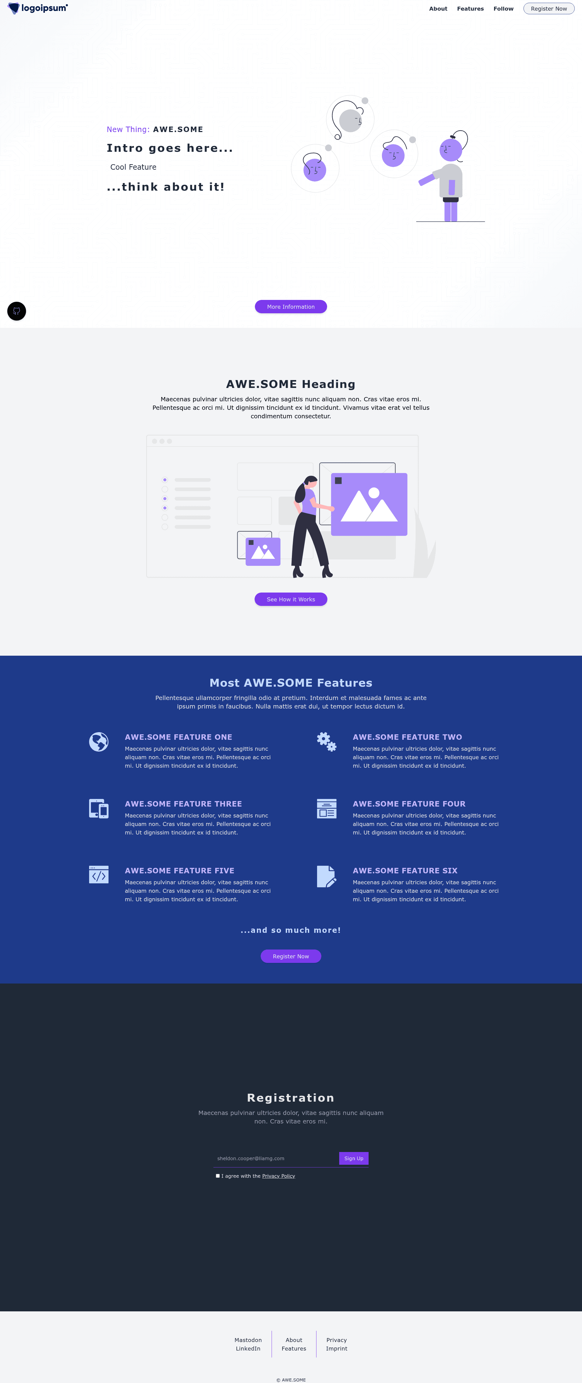 screenshot of 11ty Landing Page on template0.com