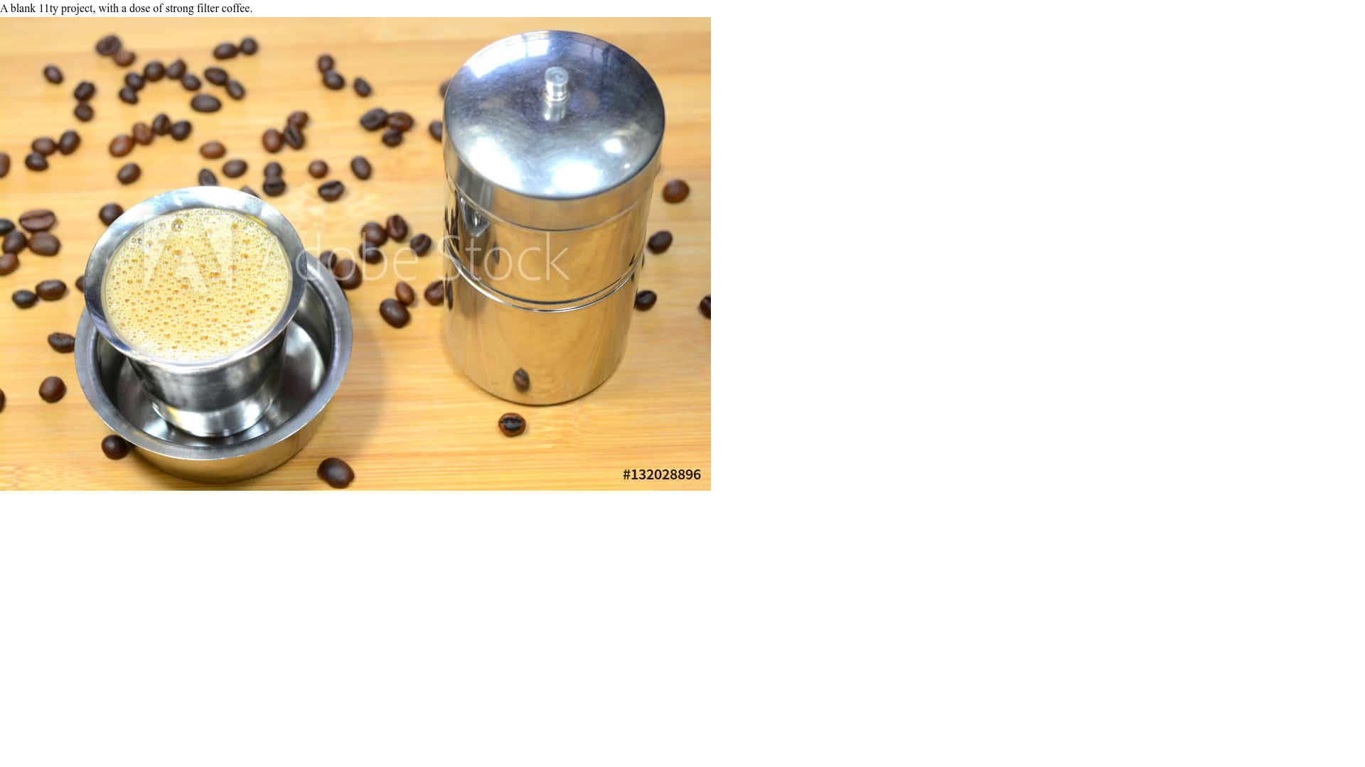 screenshot of Eleventy Filter Coffee Starter on template0.com