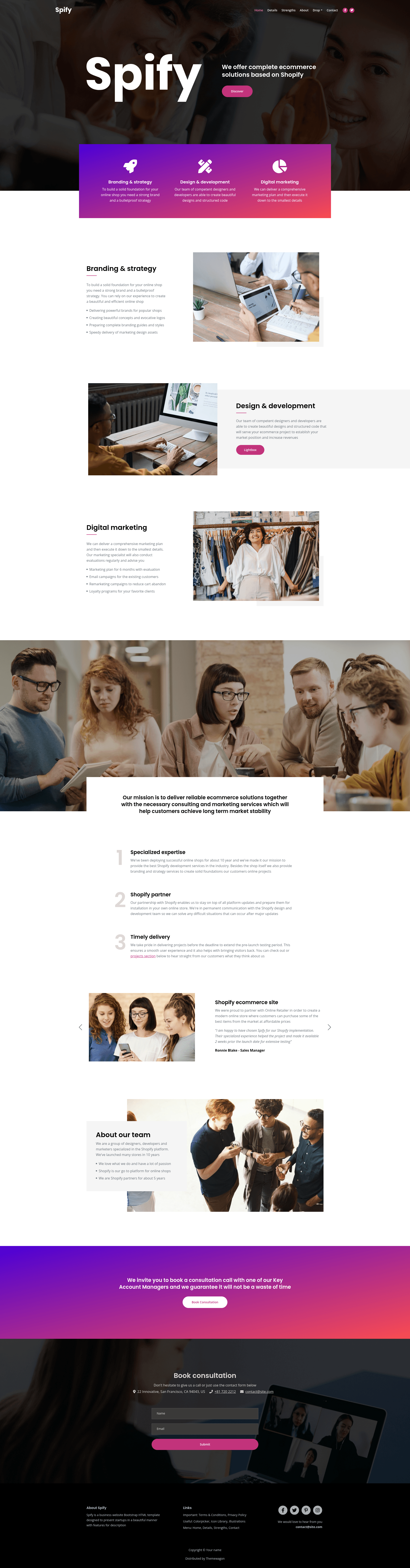 screenshot of Spify on template0.com