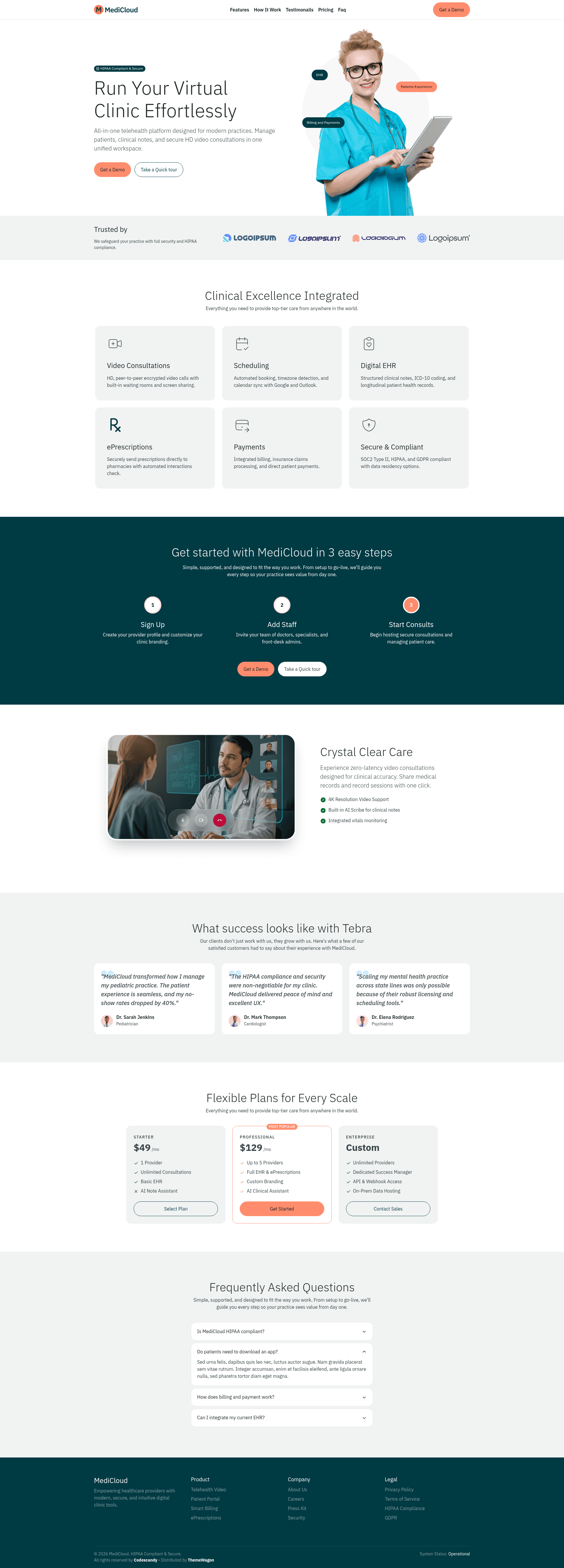 screenshot of MediCloud on template0.com