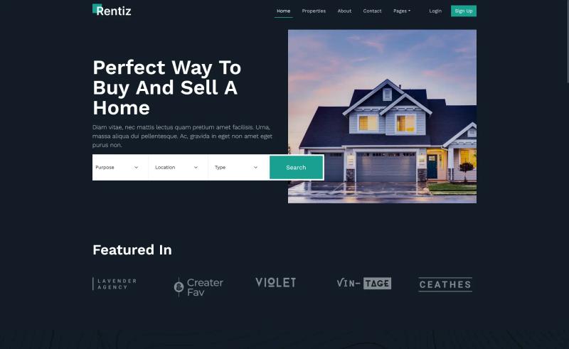 Image for Rentiz on template0.com