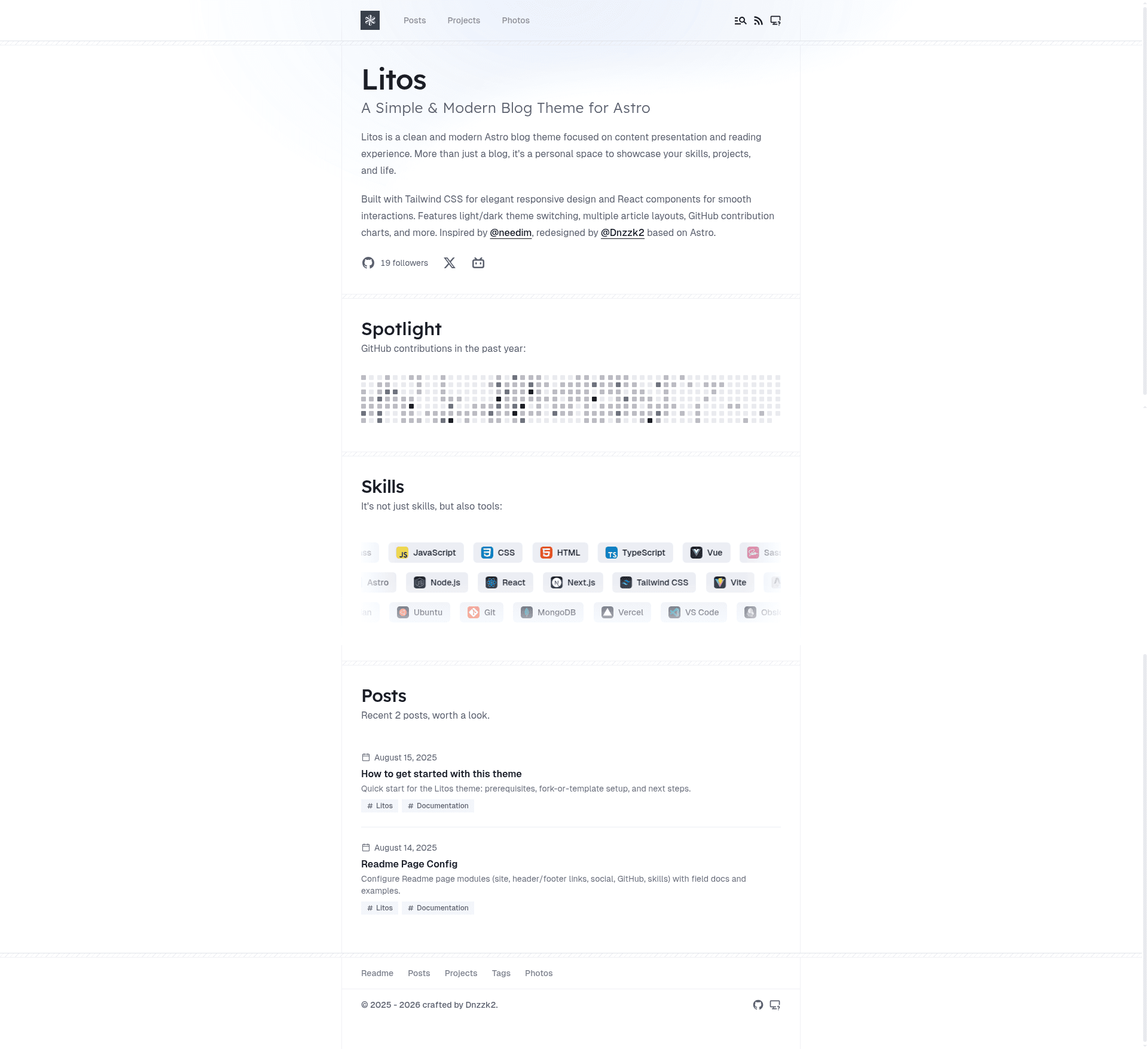 screenshot of Litos on template0.com