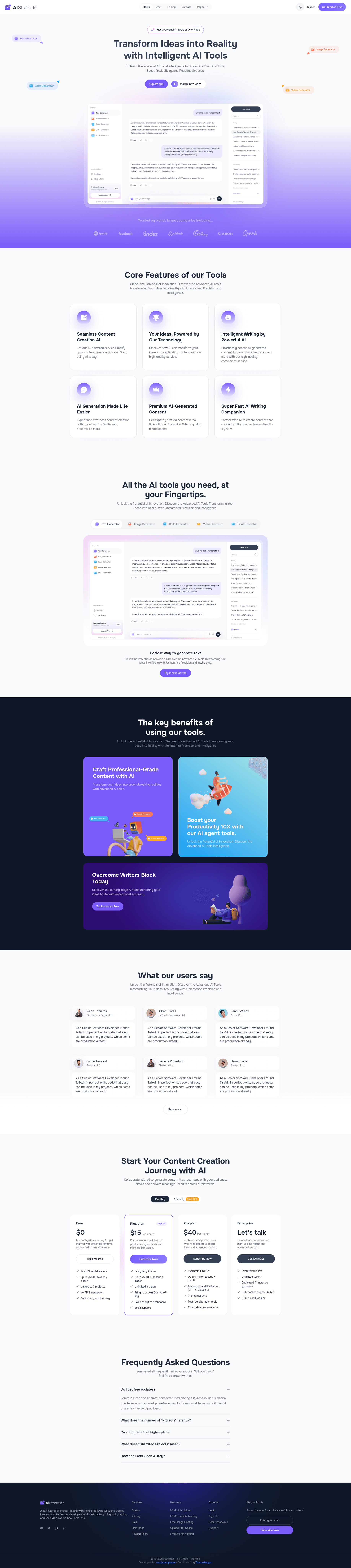 screenshot of AIStarterKit on template0.com