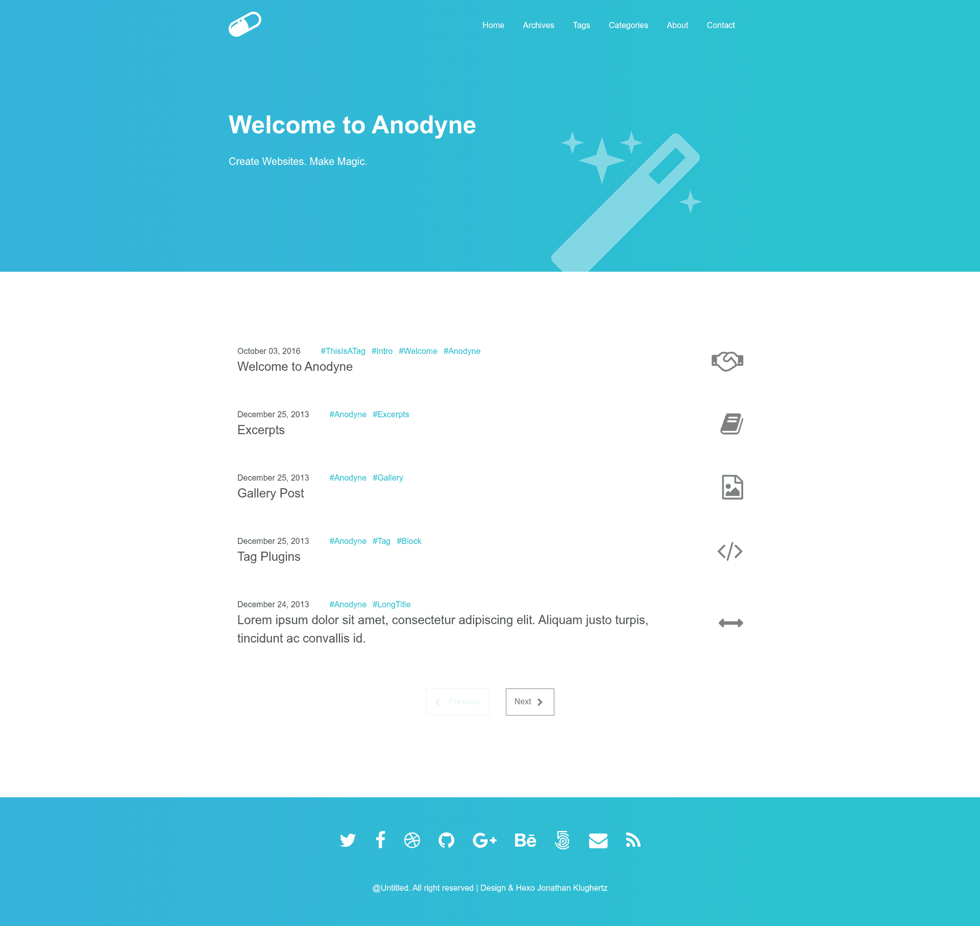 screenshot of Anodyne on template0.com