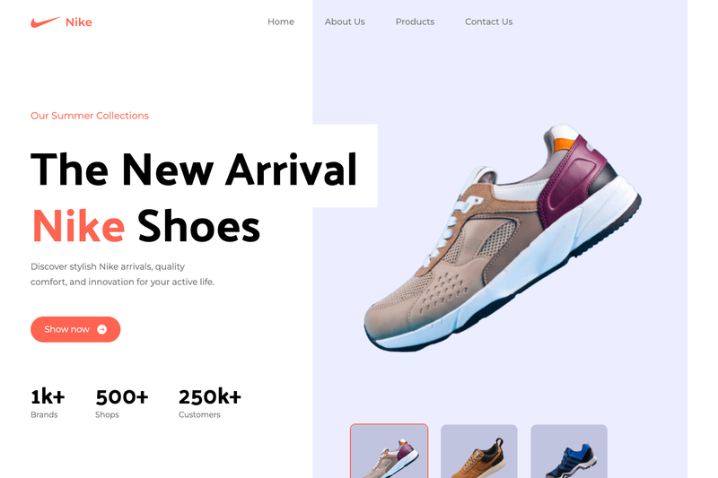 Image for Nike Landing Page on template0.com Image for Nike Landing Page on template0.com