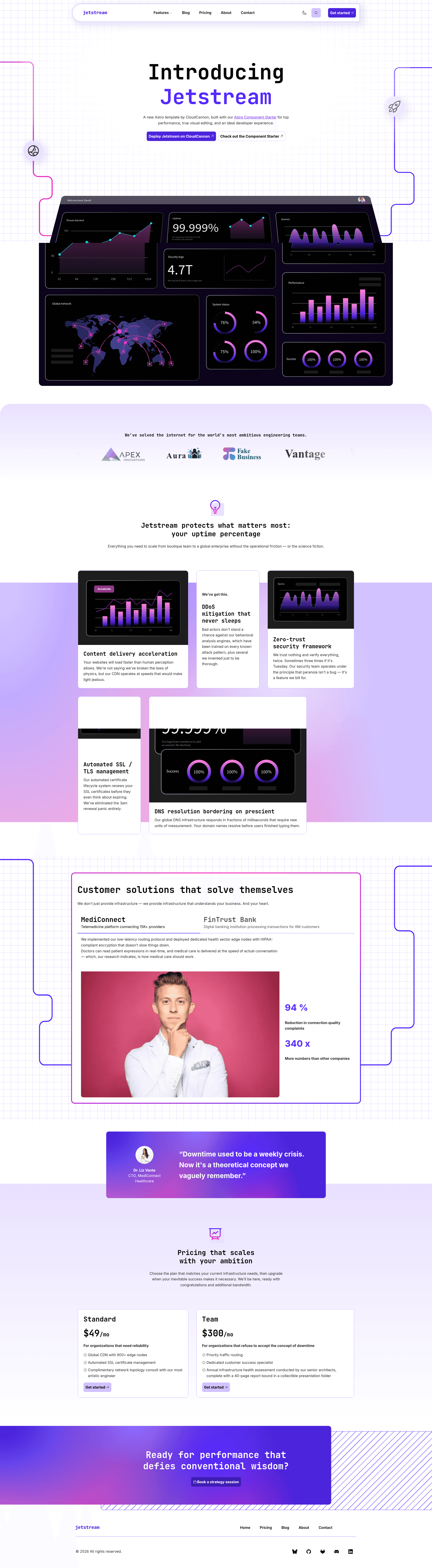 screenshot of Jetstream on template0.com