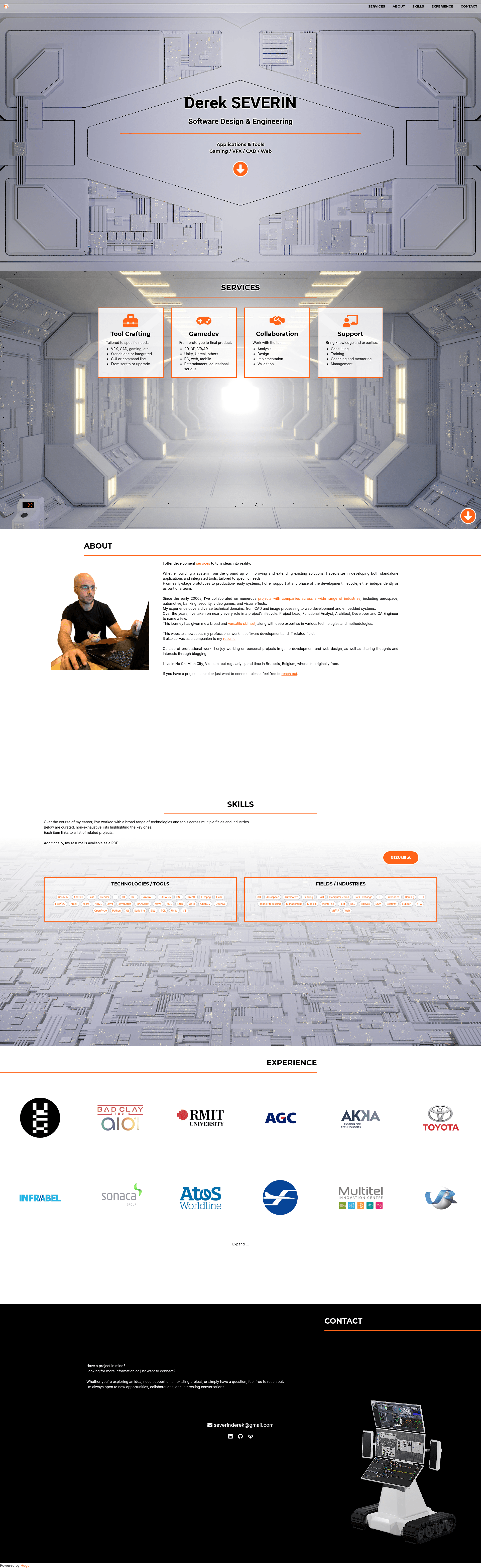 screenshot of MyPortfolio on template0.com