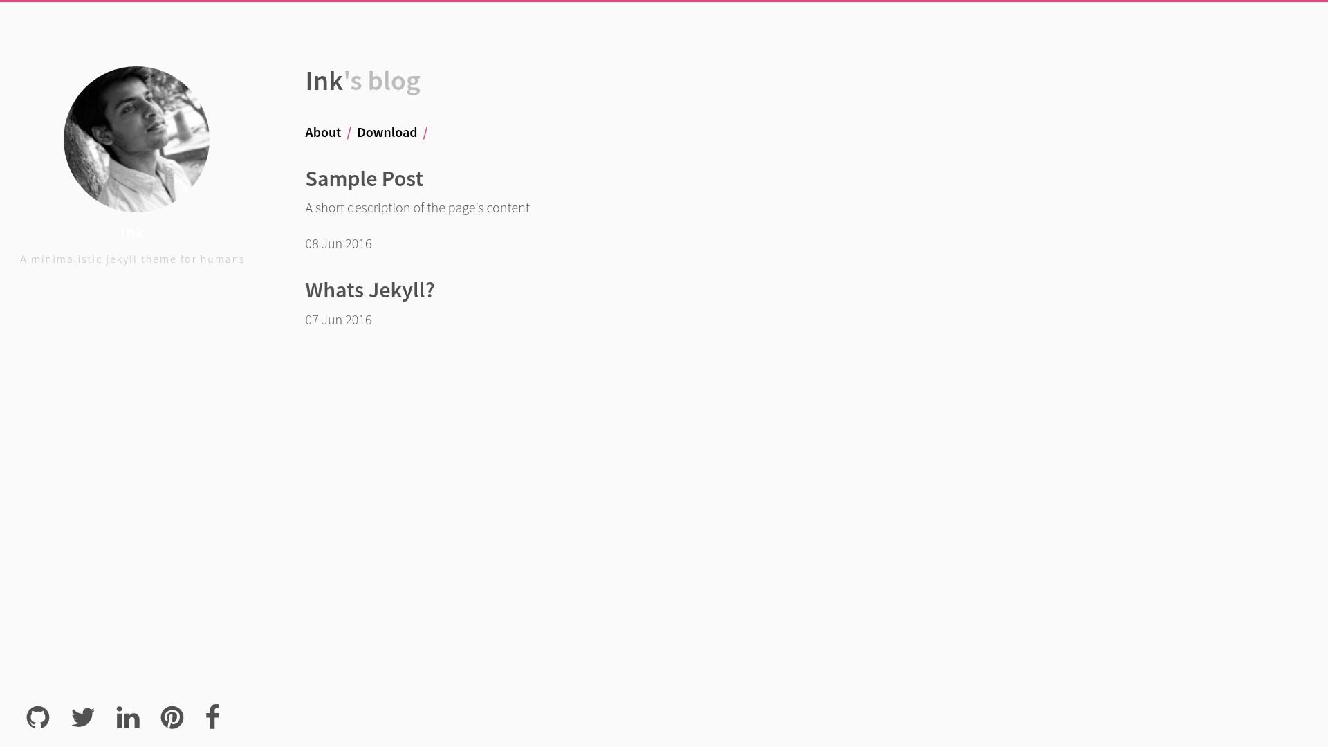 screenshot of Ink on template0.com
