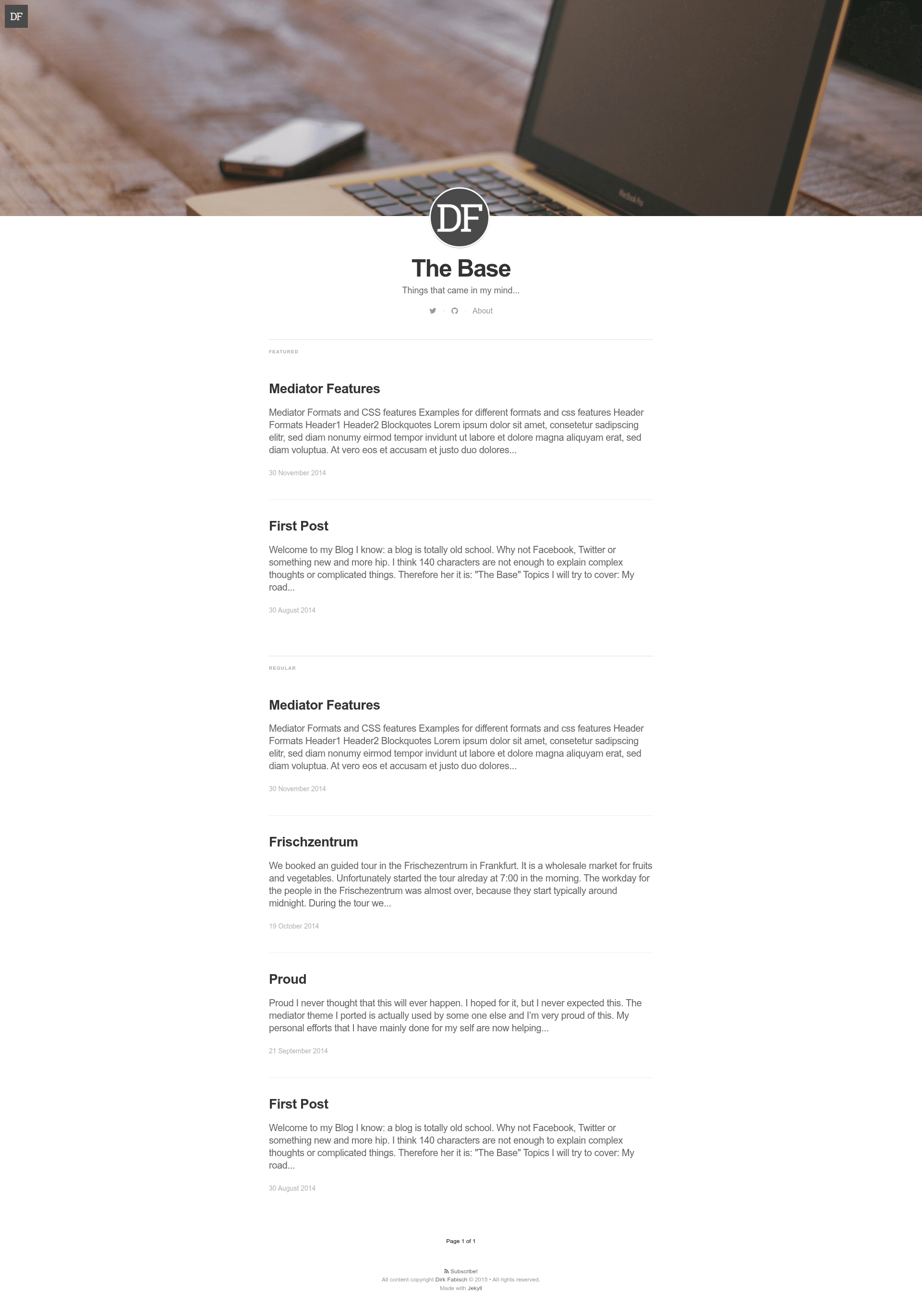 screenshot of Mediator on template0.com