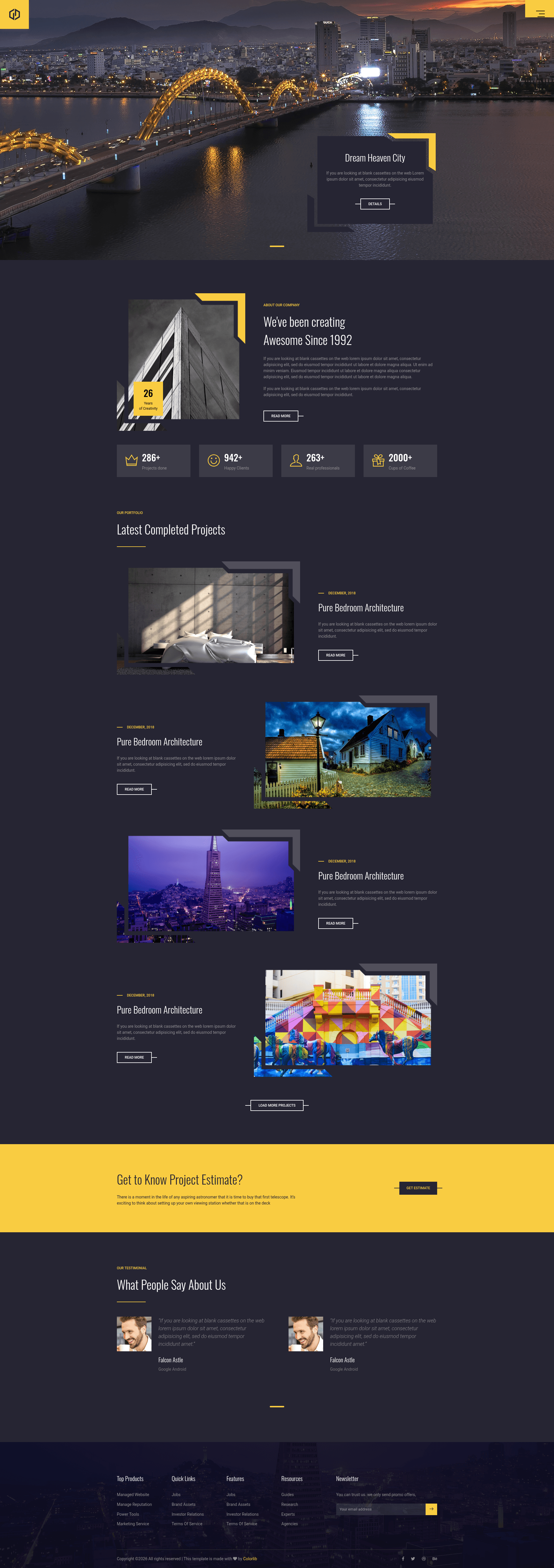 screenshot of Sparsh – Free Bootstrap 4 HTML5 Architecture Website Template on template0.com