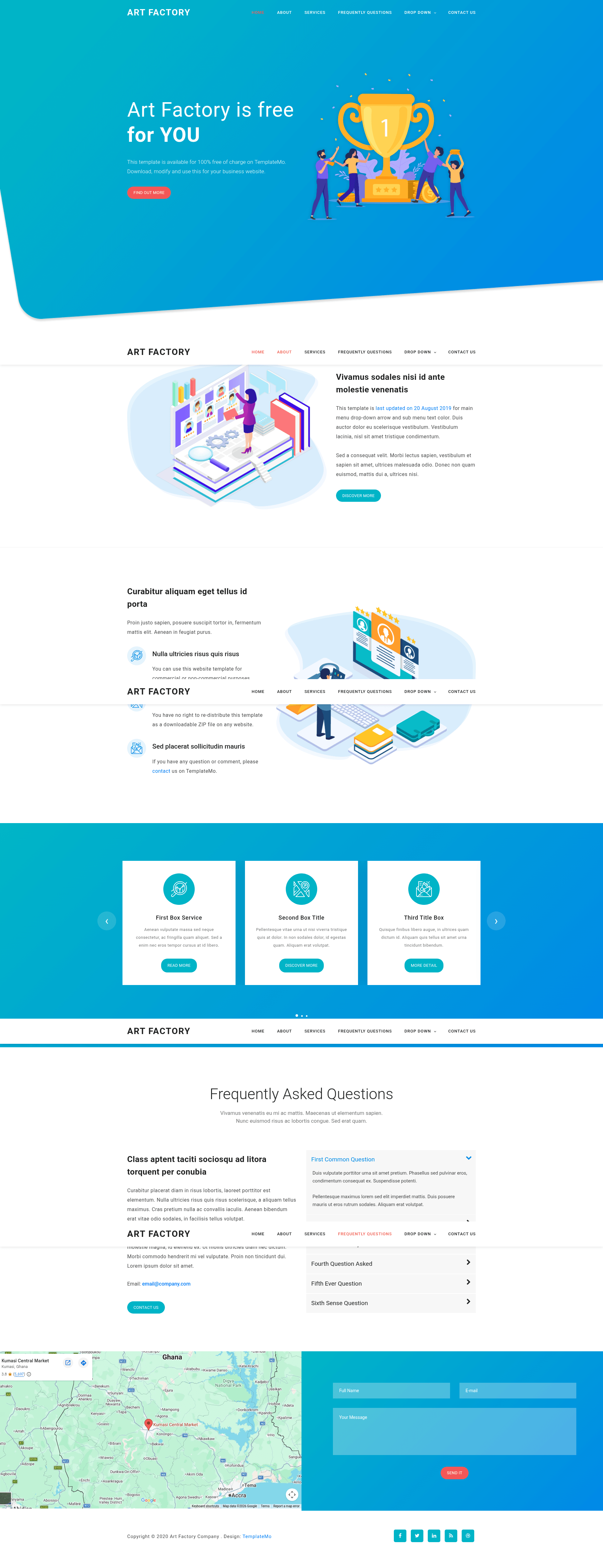 screenshot of Art Factory on template0.com