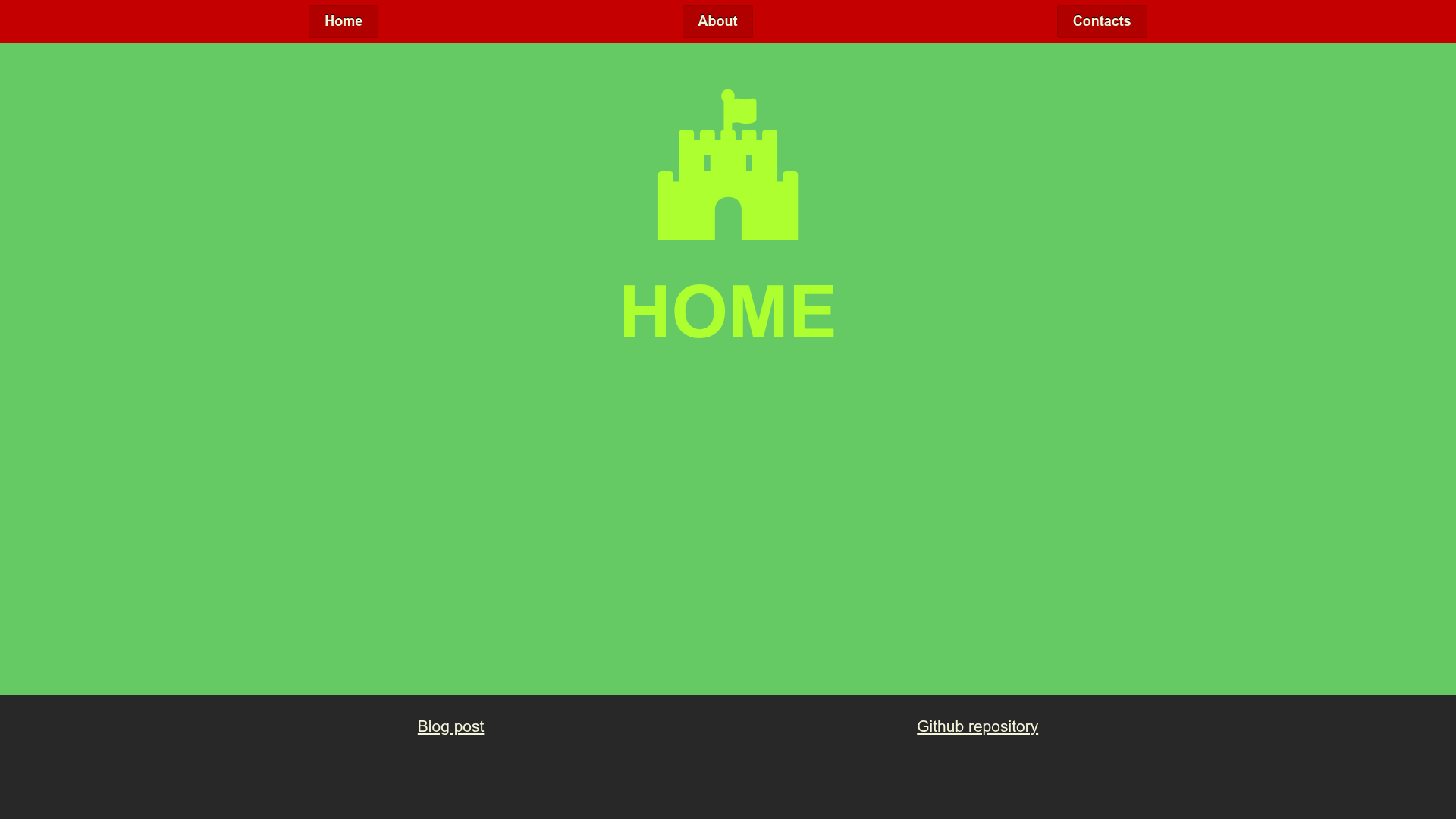 screenshot of Webpack Static Html Pages on template0.com