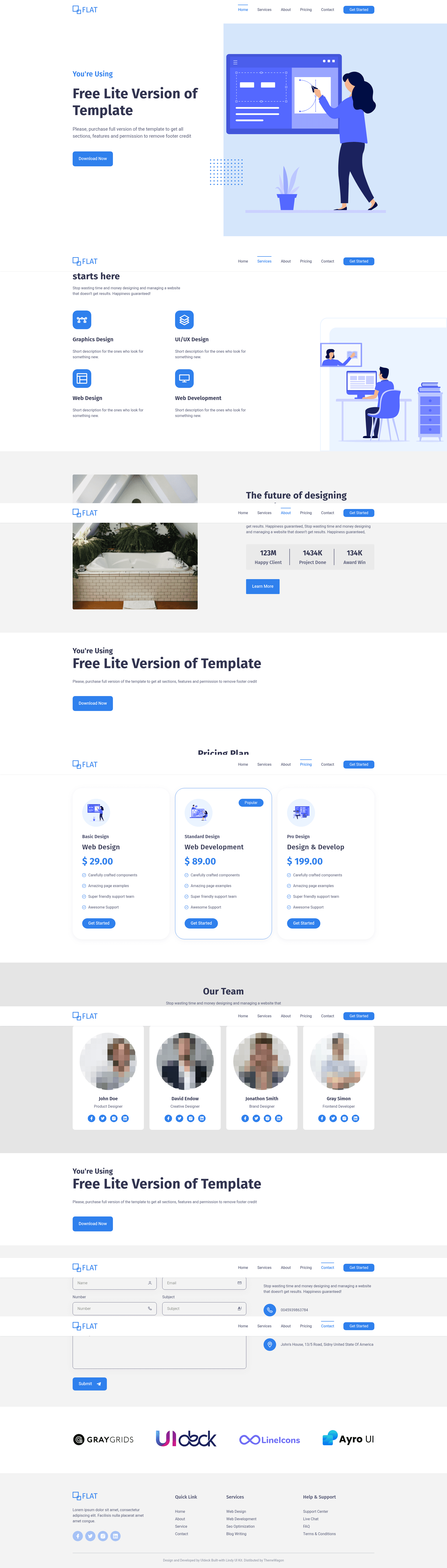 screenshot of Flat on template0.com