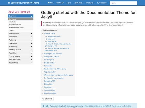 Image for Documentation Theme for Jekyll on template0.com Image for Documentation Theme for Jekyll on template0.com