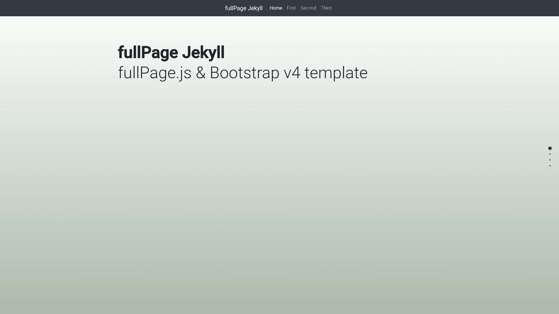 screenshot of fullPage Jekyll on template0.com