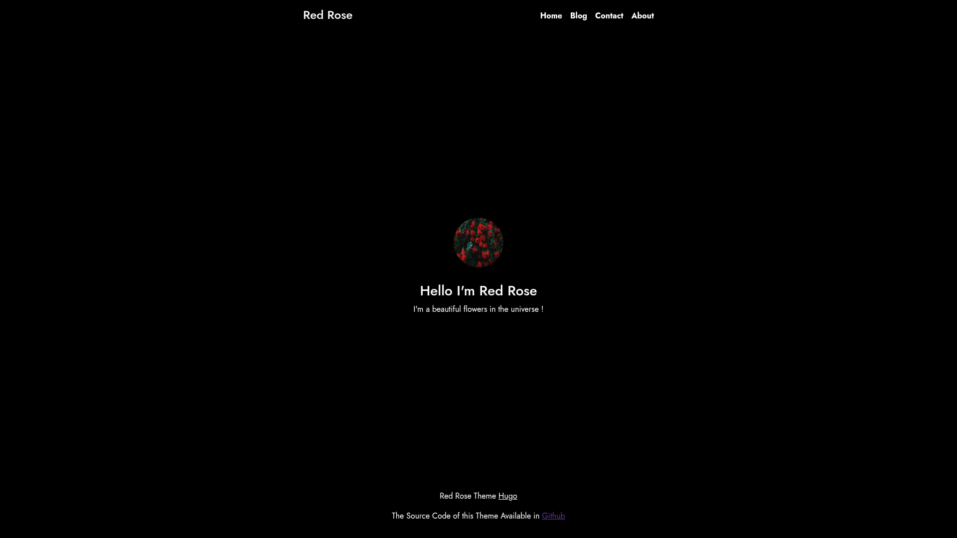 screenshot of Red Rose on template0.com
