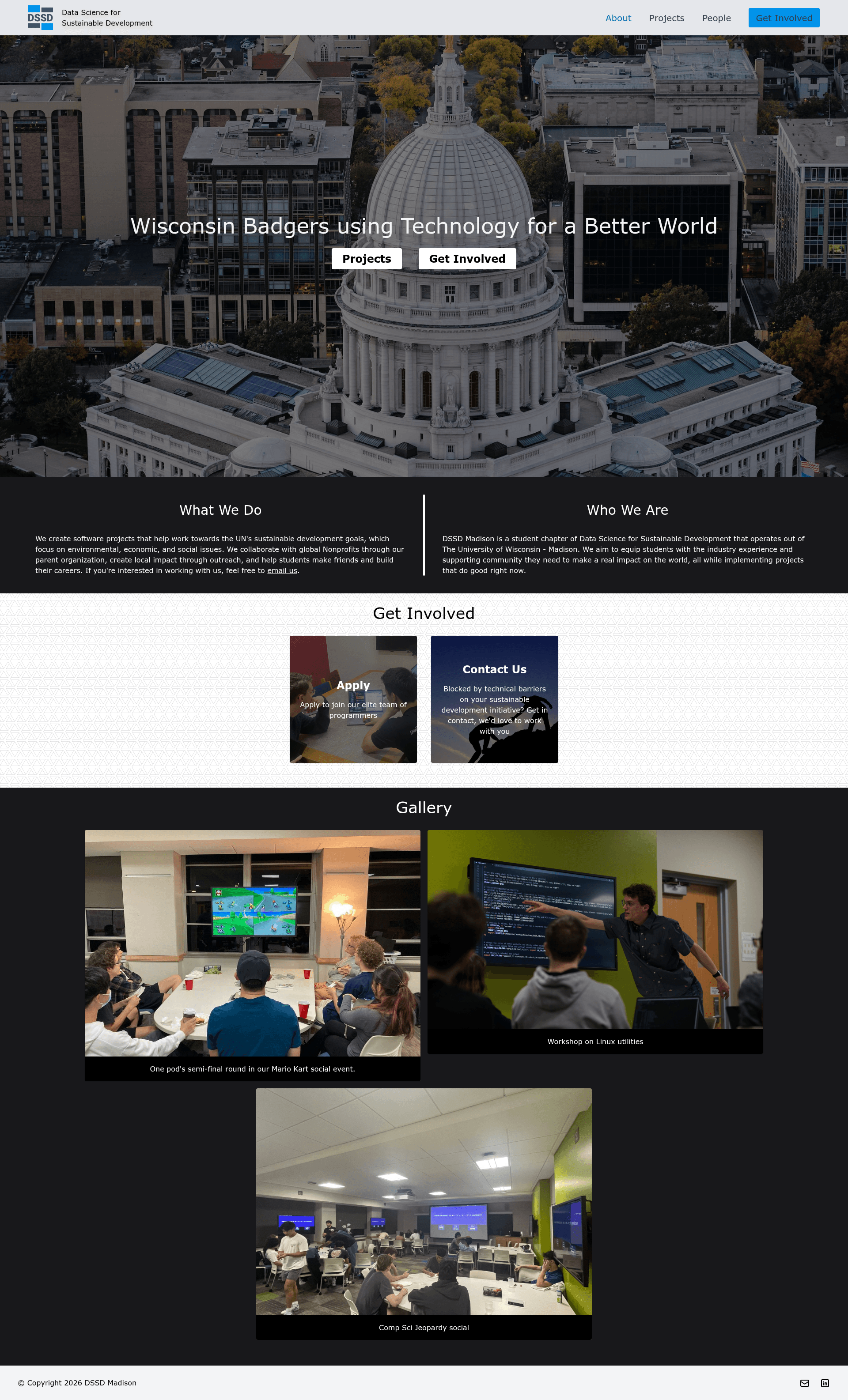 screenshot of Student Hub Website Framework on template0.com
