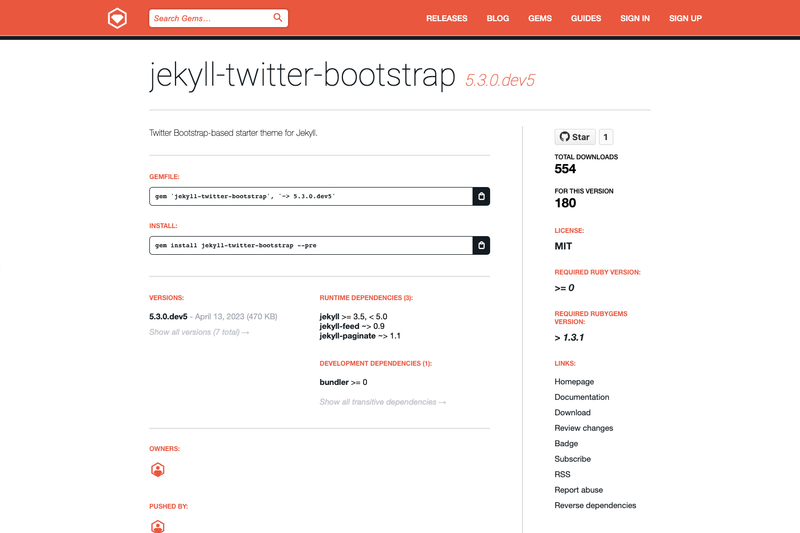 Image for Jekyll Twitter Bootstrap on template0.com