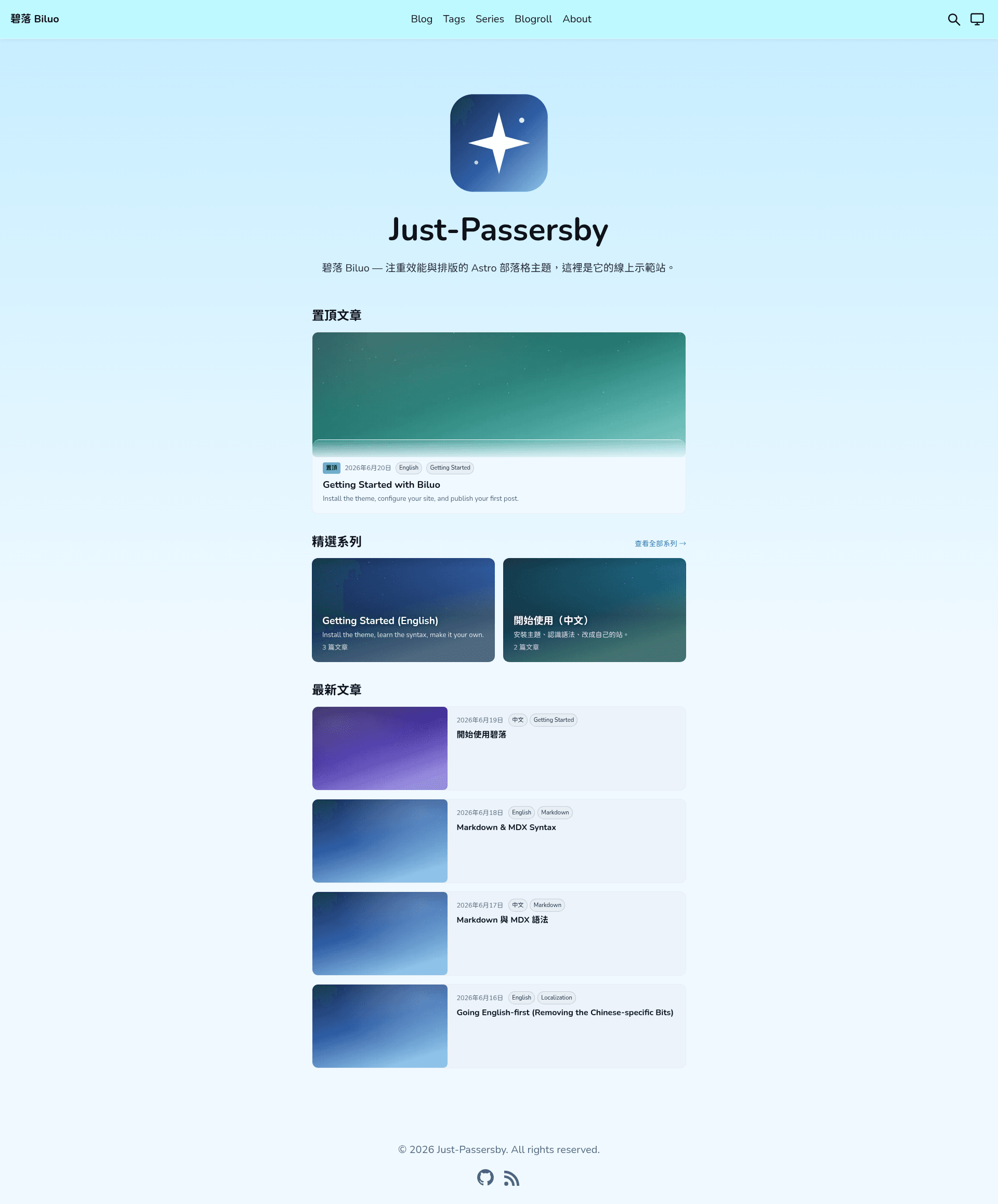 screenshot of Biluo on template0.com