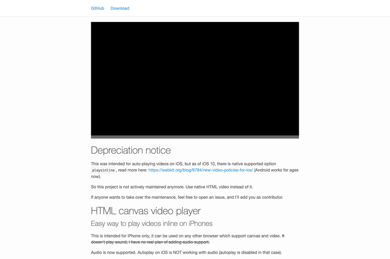 Image for HTML Canvas Video Player on template0.com