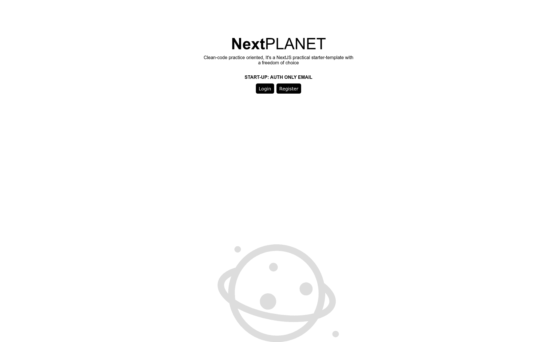 screenshot of Nextplanet on template0.com