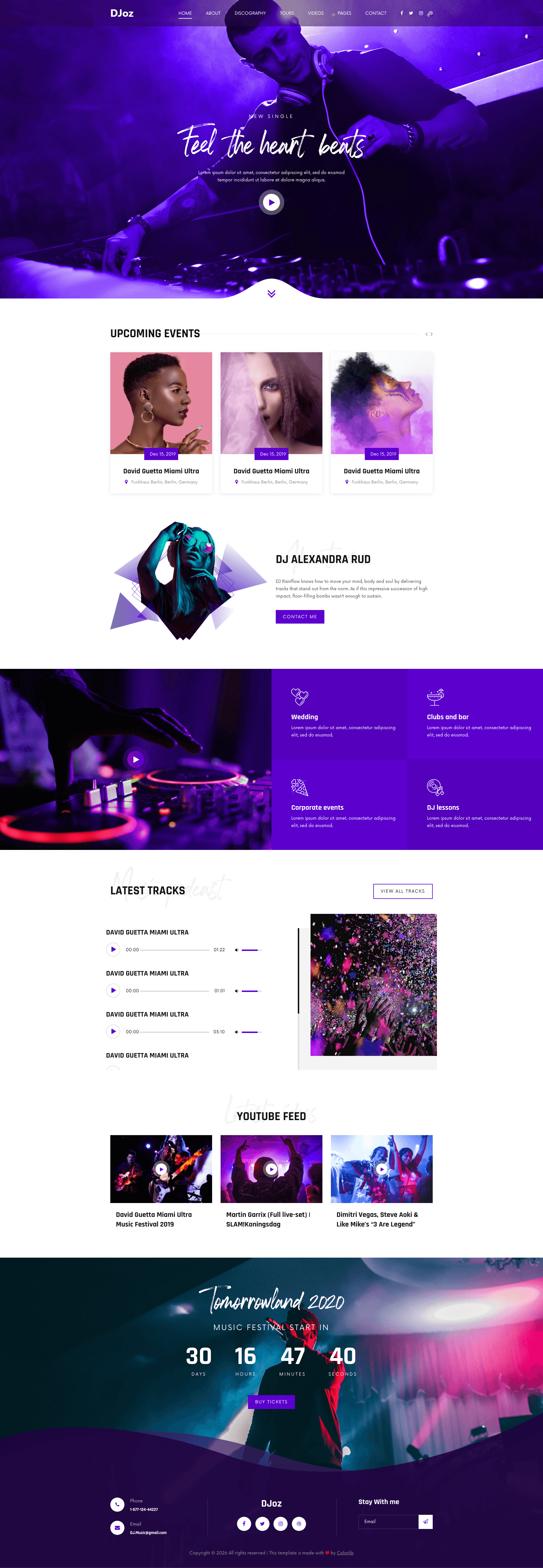screenshot of DJoz on template0.com