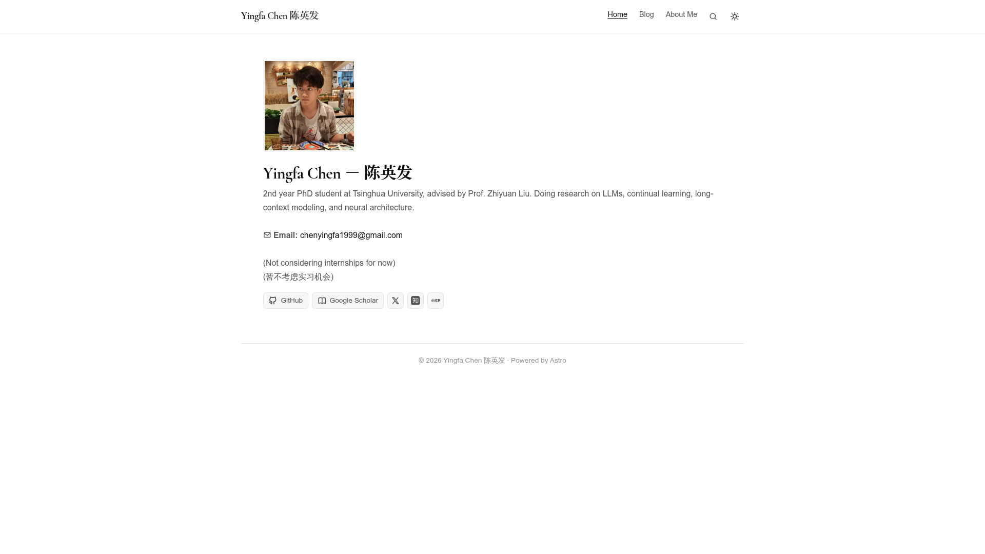 screenshot of Hexo Theme Fengye on template0.com